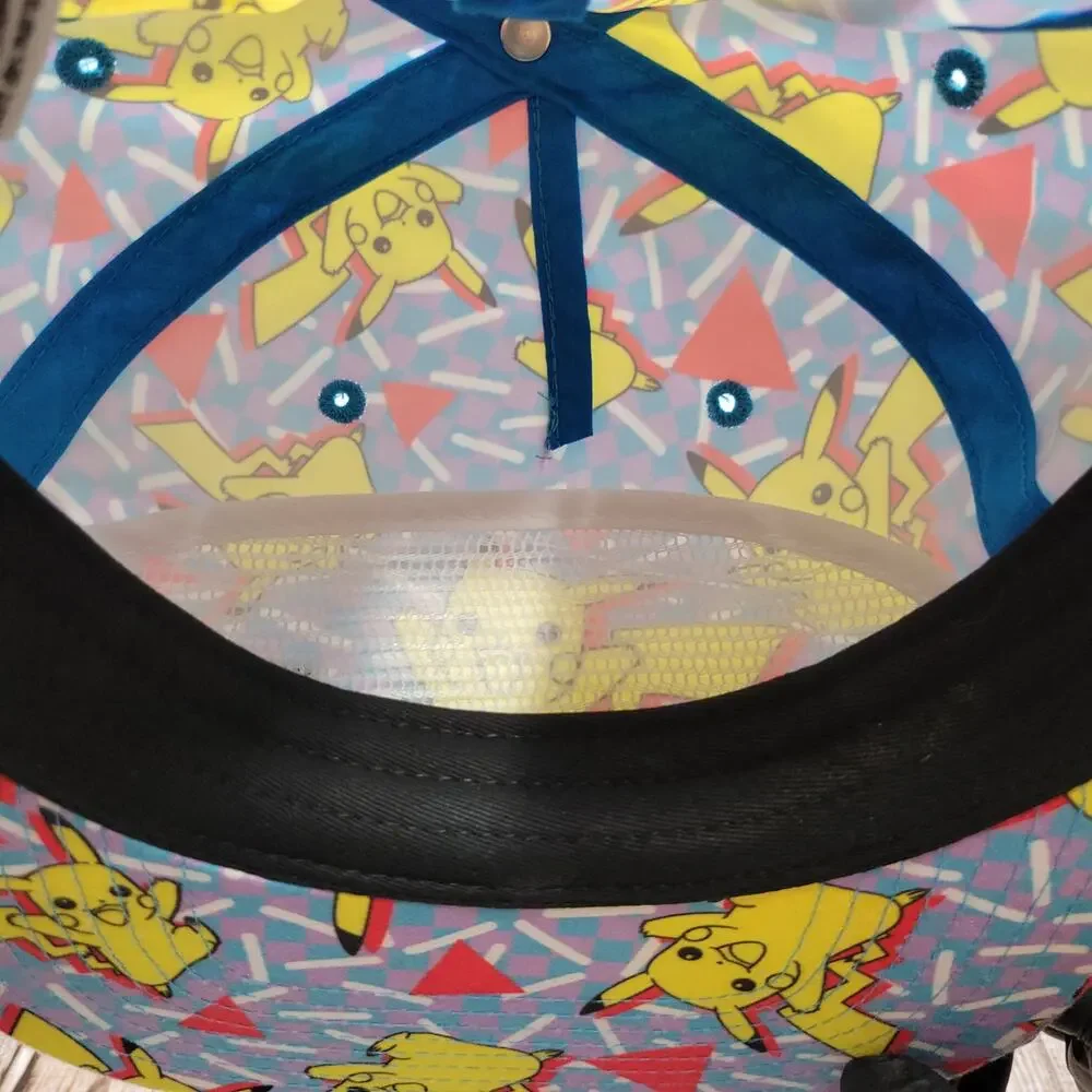 Pokemon Pikachu All Over Print Snapback Hat Nintendo 2015 Anime Gaming OSFA
